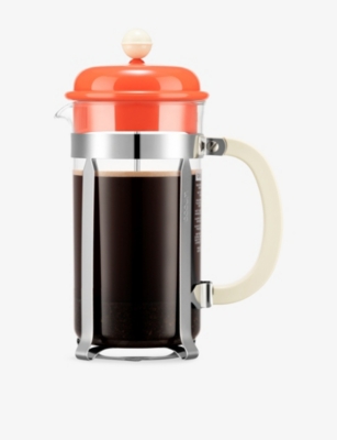 Bodum Right Coral  X Moma Caffettiera French Eight-cup Stainless-steel Coffee Maker 1l In Multi