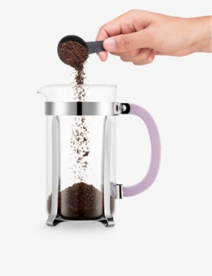 Bodum Dark Green And Lilac Caffettiera French Eight-cup Stainless-steel Coffee Maker 1l In Dark Green And Lilac