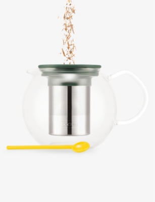 Bodum Yellow And Lilac Assam Tea Press With Spoon In Yellow And Lilac