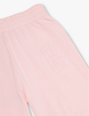 Shop Represent Logo-appliqué Cotton-jersey Jogging Bottoms 1 In Candy Pink