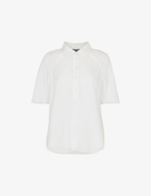 WHISTLES: Mia short-sleeve cotton shirt
