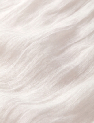 The White Company S Gauze Linen Scarf Baby Pink In Baby Pink