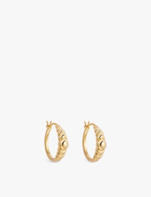 Astley Clarke Womens Yellow Gold Vermeil Aurora Bold 18ct Gold-plated Sterling-silver Hoop Earrings