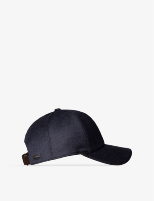 ETON: Contrast-piping brushed-texture stretch-wool baseball cap