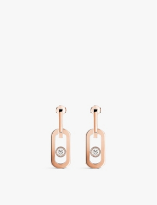MESSIKA: So Move XL 18ct gold and 0.37ct diamond earrings