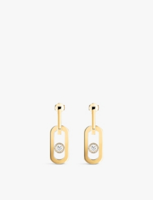 MESSIKA: So Move XL 18ct gold and 0.37ct diamond earrings