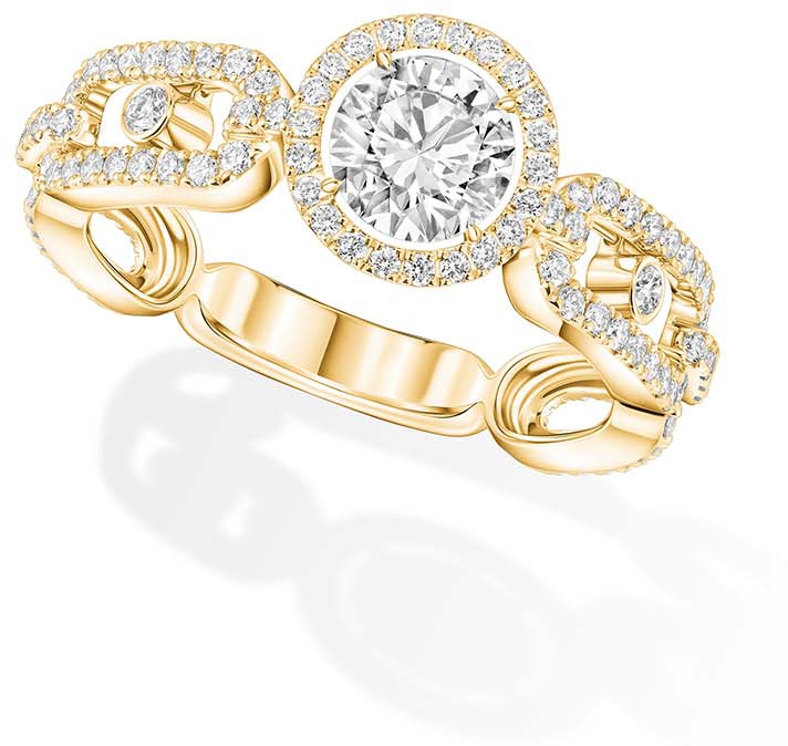 Move Link 18ct rose-gold and 0.30ct brilliant-cut diamond ring