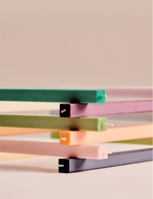 HAY: Square unscented wax candles set of four