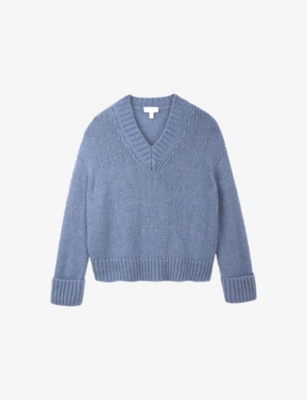 THE WHITE COMPANY: V-Neck Knitted Wool-Blend Jumper