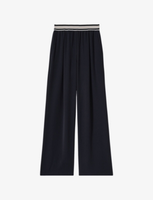 REISS: Abs Striped-Waistband  Woven Trousers