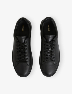 REISS: Finley Leather Trainers