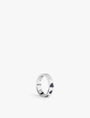 APM MONACO: Morse Code Heart sterling-silver and cubic zirconia ring