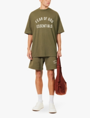 FEAR OF GOD ESSENTIALS: Relaxed-fit brand-print cotton-jersey T-shirt