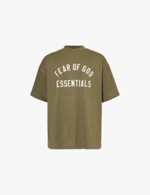 FEAR OF GOD ESSENTIALS: Relaxed-fit brand-print cotton-jersey T-shirt