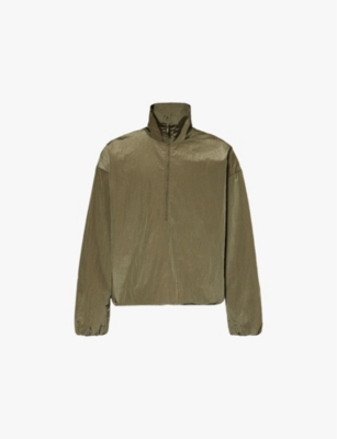 FEAR OF GOD ESSENTIALS: Vented half-zip ripstop woven sweatshirt