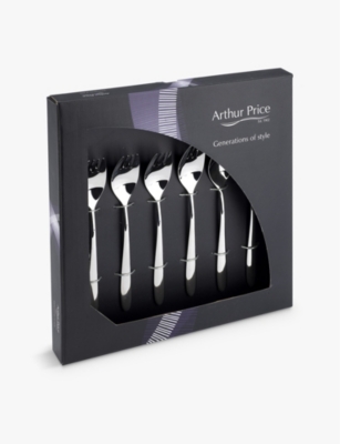 ARTHUR PRICE: Willow stainless-steel party forks set of six