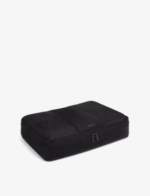 Tumi Large Logo-embroidered Woven Packing Cube Black In Black