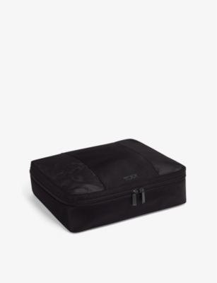 Tumi Medium Logo-embroidered Woven Packing Cube Black In Black