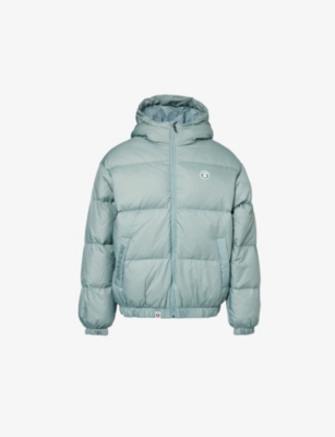 AAPE: Logo-patch quilted down-fill shell jacket