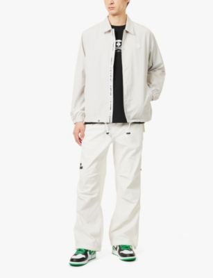 AAPE: Coaches logo-embroidered woven jacket