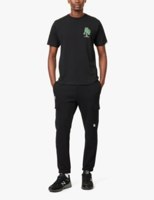AAPE: Relaxed-fit branded-badge cotton-blend jersey jogging bottoms