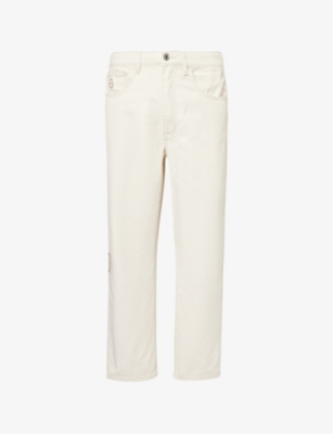 AAPE: Logo-patch straight-leg denim jeans