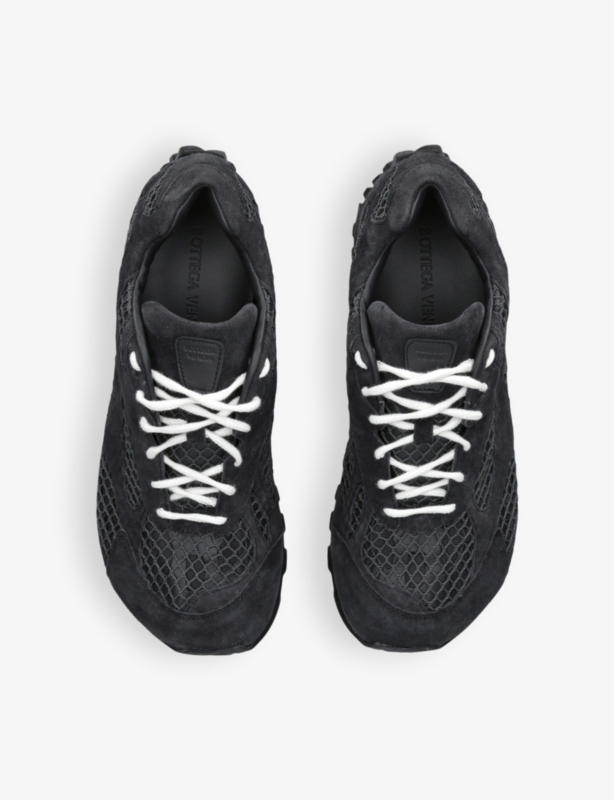 Orbit suede and mesh low-top trainers