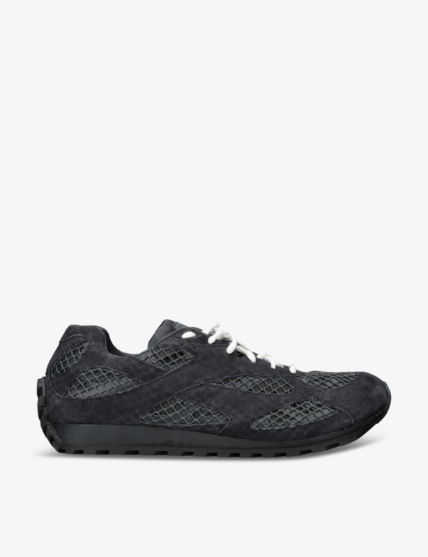 Orbit suede and mesh low-top trainers