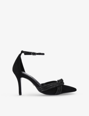 CARVELA: Arielle Crystal-Knot Woven Court Heels