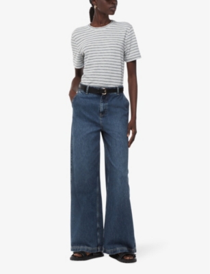 WHISTLES: Emily Ultimate stripe-print short-sleeve cotton T-shirt