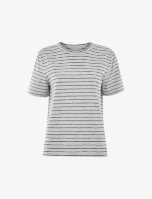 Whistles Womens Emily Ultimate Stripe-print Short-sleeve Cotton T-shirt In Multi-coloured