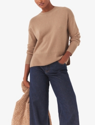 THE WHITE COMPANY: Relaxed-fit deep-ribbed cashmere jumper