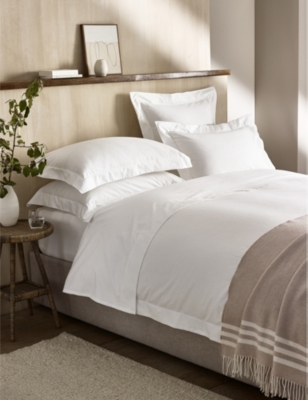 The White Company Velvet Touch King-size Brushed-cotton Duvet Cover Whit In White