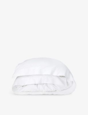 The White Company Velvet Touch King-size Brushed-cotton Duvet Cover Whit In White