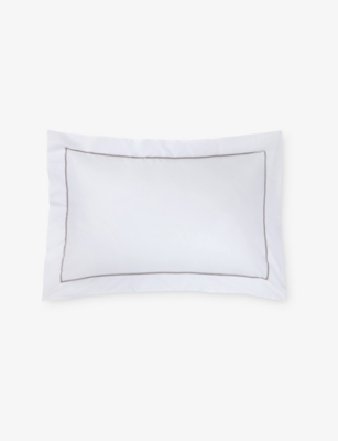 The White Company /mink Savoy Oxford Square Single Cotton Pillowcase