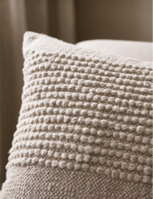 THE WHITE COMPANY: Merion Hand-Woven Square Cotton Cushion 60cm x 60cm