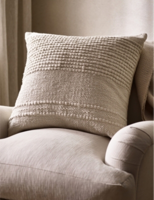 THE WHITE COMPANY: Merion Hand-Woven Square Cotton Cushion 60cm x 60cm