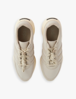 Fear Of God Athletics Mens Sesame Los Angeles Rubberised-branding Suede Trainers In Sesame