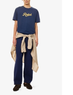 Polo Ralph Lauren Logo Printed Tshirt In Dark Cobalt
