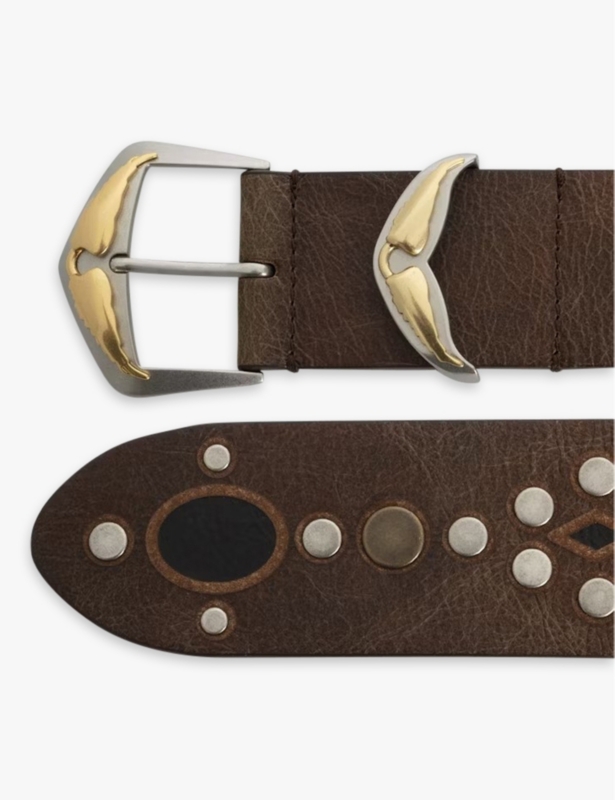 Jane stud-embellished leather belt