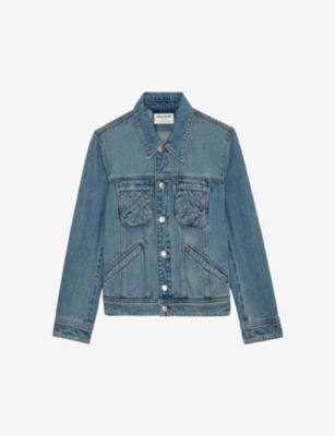 Zadig & Voltaire Kioka Denim Jacket In Light Blue