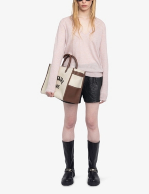 ZADIG&VOLTAIRE: Rivy embroidered-wings cashmere jumper