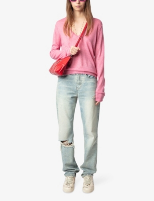 ZADIG&VOLTAIRE: Rivy embroidered-wings cashmere jumper