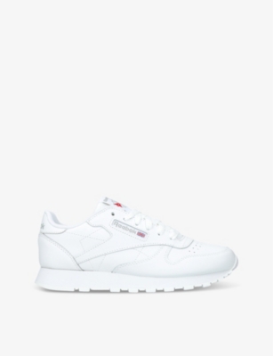 Reebok White Kids' Classic Logo-badge Leather Low-top Trainers