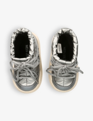 Moon Boot Silver Kids' Park Shell Snow Boots Eur 31 / 12.5 Uk In Silver