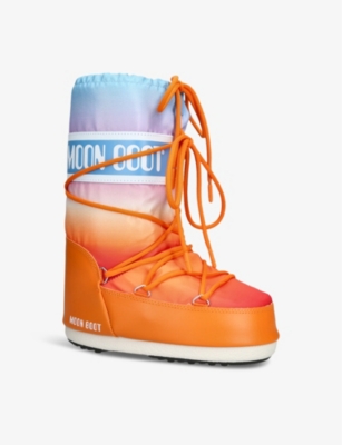 MOON BOOT: Icon Sunrise logo-print shell snow boots