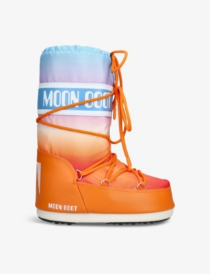MOON BOOT: Icon Sunrise logo-print shell snow boots