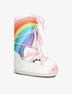 MOON BOOT: Icon Junior Unicorn woven boots