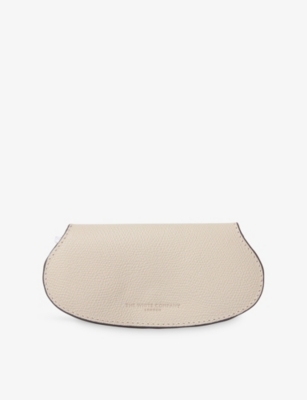 The White Company S Brand-embossed Leather Glasses Case Almond In Neutral