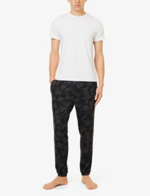 Derek Rose Mens London 11 Cuffed-hem Stretch-modal Jogging Bottoms Black In Black